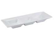 GENWARE PORCELAIN TRIPLE DISH 25.4 X 9CM/ 10 X 3.5inch