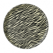 ROUND BAR TRAY ZEBRA PATTERN 35.5CM