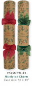 13inch MISTLETOE CHARM CRACKER X50