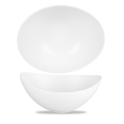 CHURCHILL ALCHEMY FINE CHINA WHITE MOONSTONE OVAL BOWL 39.6OZ