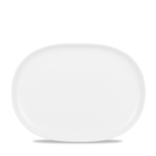 CHURCHILL ALCHEMY FINE CHINA WHITE MOONSTONE OVAL PLATE 11.3X8.5inch