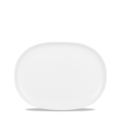 CHURCHILL ALCHEMY FINE CHINA WHITE MOONSTONE OVAL PLATE 7.5X5.7inch