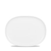 CHURCHILL ALCHEMY FINE CHINA WHITE MOONSTONE OVAL PLATE 8.9X6.6inch