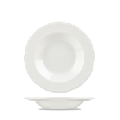 CHURCHILL SUPER VITRIFIED BUCKINGHAM WHITE RIMMED SOUP BOWL 9inch