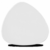 CHURCHILL SUPER VITRIFIED LOTUS WHITE TRIANGULAR PLATE 10.4inch