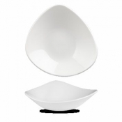 CHURCHILL SUPER VITRIFIED LOTUS WHITE TRIANGULAR BOWL 21.1OZ