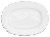 CHURCHILL ALCHEMY FINE CHINA WHITE OVAL RIMMED DISH 8inch
