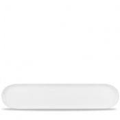 CHURCHILL ALCHEMY FINE CHINA WHITE MOONSTONE OBLONG BUFFET TRAY 22.8X3.9inch