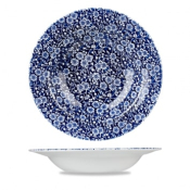 CHURCHILL SUPER VITRIFIED VINTAGE PRINTS WILLOW VICTORIAN CALICO RIMMED BOWL 17.6OZ