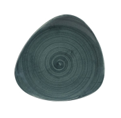 CHURCHILL SUPER VITRIFIED STONECAST PATINA RUSTIC TEAL TRIANGULAR PLATE 9inch