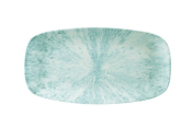 CHURCHILL SUPER VITRIFIED STUDIO PRINTS STONE AQUAMARINE OBLONG PLATE 11.7X6inch