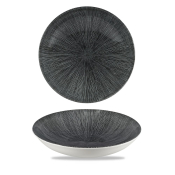 CHURCHILL SUPER VITRIFIED STUDIO PRINTS AGANO BLACK COUPE BOWL 40OZ