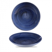 CHURCHILL SUPER VITRIFIED STONECAST PATINA COBALT BLUE COUPE BOWL 40OZ