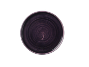CHURCHILL STONECAST PATINA DEEP PURPLE WALLED PLATE 8.25inch
