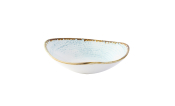CHURCHILL HOMESPUN ACCENTS AQUAMARINE LOTUS BOWL 9inch