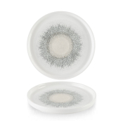 FUSION AGATE GREY CHEFS' WALLED PLATE 21CM