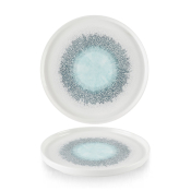 FUSION AQUAMARINE CHEFS' WALLED PLATE 21CM