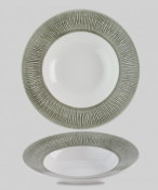 BAMBOO CERAMIC SPINWASH ALPINE WIDE RIM BOWL 11inch