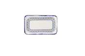 HARVEST MEDITERRANEAN MORESQUE ORGANIC RECTANGULAR PLATE 10.6