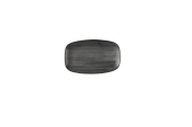STONECAST RAW BLACK OBLONG CHEFS PLATE 7 4/5 X 4 3/4inch