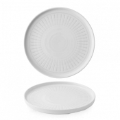 CHURCHILL ERA GREY WALLED PLATE 10 2/8inch