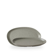 STONECAST GREY NATURAL ORGANIC PLATTER 26 X 15CM