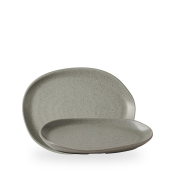 STONECAST GREY NATURAL ORGANIC PLATTER 26 X 20CM