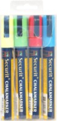 CHALKMARKERS 4 PACK 4 COLOUR MEDIUM 2-6MM EDGED TIP