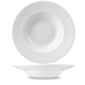 CHURCHILL SUPER VITRIFIED BAMBOO WHITE WIDE RIM BOWL 16.5OZ