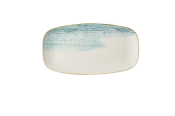 CHURCHILL HOMESPUN ACCENTS OBLONG PLATE AQUAMARINE