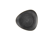 CHURCHILL SUPER VITRIFIED STONECAST RAW BLACK TRIANGULAR PLATE 10.4inch