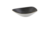 CHURCHILL SUPER VITRIFIED STONECAST RAW BLACK TRIANGULAR PLATE 9inch