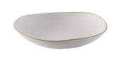 CHURCHILL ALCHEMY STONECAST MELAMINE BARLEY WHITE TRACE BOWL 161.8OZ