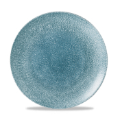 CHURCHILL SUPER VITRIFIED STUDIO PRINTS RAKU TOPAZ BLUE COUPE PLATE 10.2inch
