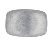 CHURCHILL SUPER VITRIFIED STUDIO PRINTS RAKU TOPAZ BLUE OBLONG PLATE 11.8X7.8inch