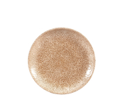 CHURCHILL SUPER VITRIFIED STUDIO PRINTS RAKU GARNET ORANGE COUPE PLATE 6.5inch