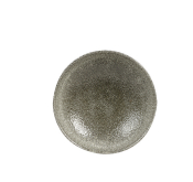 CHURCHILL SUPER VITRIFIED STUDIO PRINTS RAKU QUARTZ BLACK COUPE BOWL 15OZ