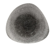 CHURCHILL SUPER VITRIFIED STUDIO PRINTS RAKU QUARTZ BLACK TRIANGULAR BOWL 10.7inch