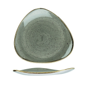 CHURCHILL SUPER VITRIFIED STONECAST PEPPERCORN GREY TRIANGULAR PLATE 10.4inch