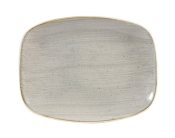 CHURCHILL SUPER VITRIFIED STONECAST PEPPERCORN GREY CHEF'S OBLONG PLATE 10.3X8inch