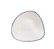 CHURCHILL SUPER VITRIFIED STONECAST HINTS INDIGO BLUE TRIANGULAR BOWL 21.1OZ