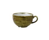 CHURCHILL SUPER VITRIFIED STONECAST PLUME OLIVE CAPPUCCINO CUP 12OZ