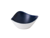 CHURCHILL SUPER VITRIFIED STONECAST PLUME ULTRAMARINE TRIANGULAR BOWL 9OZ