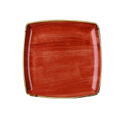 CHURCHILL SUPER VITRIFIED STONECAST SPICED ORANGE DEEP SQUARE PLATE 10.6inch