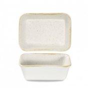 CHURCHILL SUPER VITRIFIED STONECAST BARLEY WHITE RECTANGULAR DISH 21.1OZ