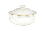 CHURCHILL SUPER VITRIFIED STONECAST BARLEY WHITE LIDDED STEWPOT 15.1OZ