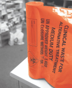 CLINICAL WASTE SACK 15X28X39inch 90L MEDIUM DUTY ORANGE CM426
