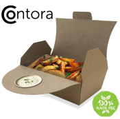 CONTORA LARGE FOOD BOX WITH INTEGRAL DIP POT HOLDER