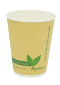 COMPOSTABLE KRAFT RIPPLE CUP 12OZ PLASTIC FREE
