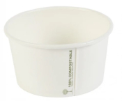 12OZ BIODEGRADABLE SOUP CUP WHITE 11.5CM X 6.1CM